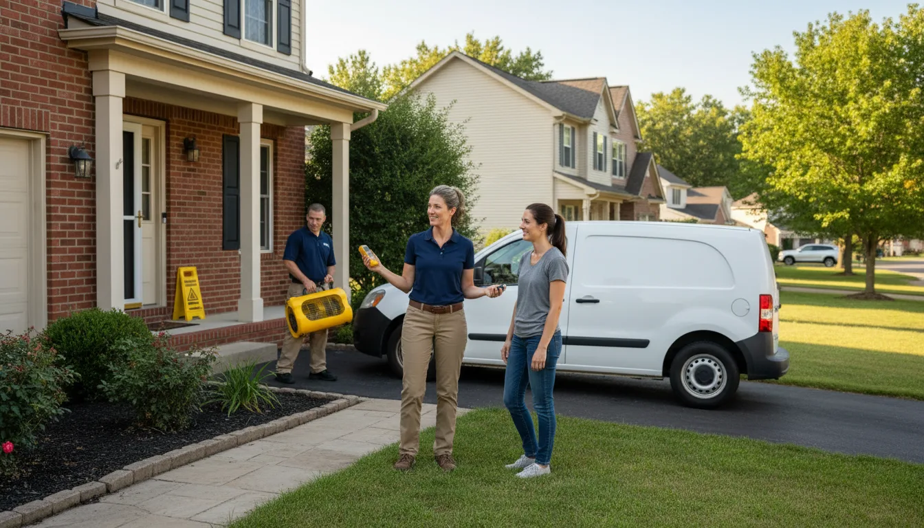 Residential water damage restoration in Council Hill, OK